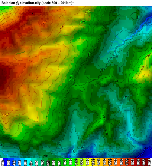 Balbalan elevation map