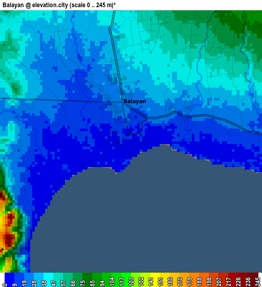 Balayan elevation map