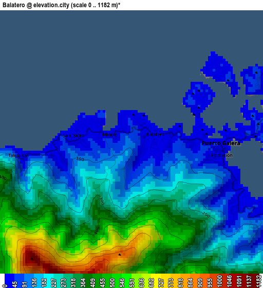 Balatero elevation map