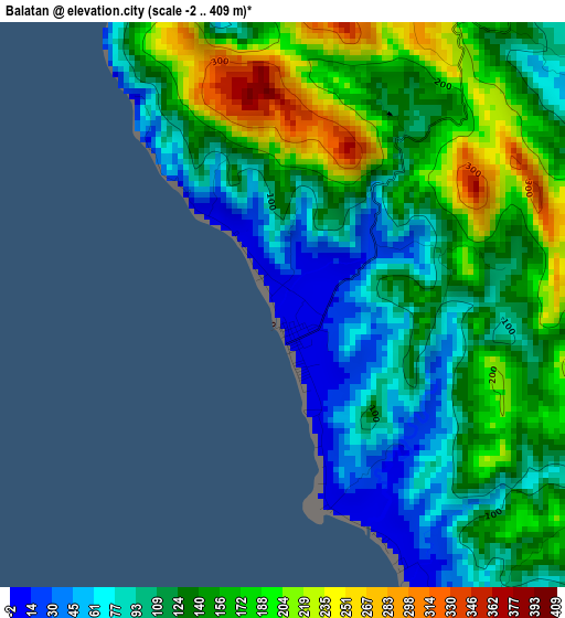 Balatan elevation map