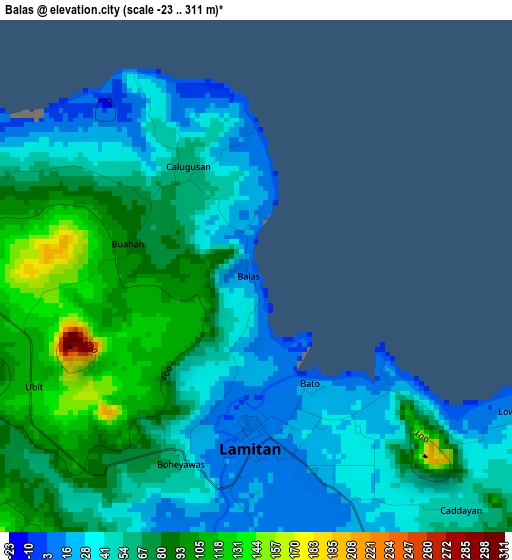 Balas elevation map