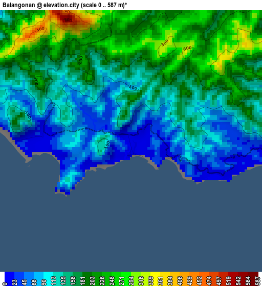 Balangonan elevation map