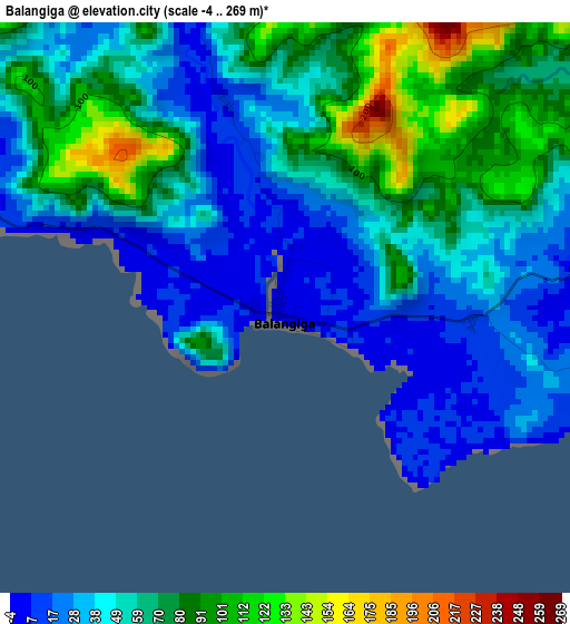 Balangiga elevation map