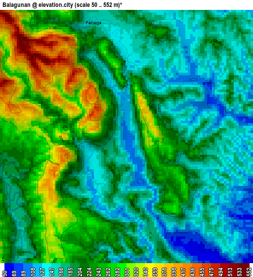 Balagunan elevation map