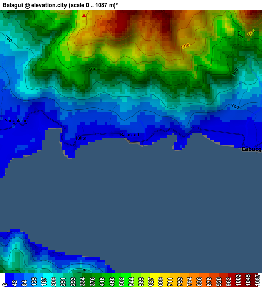 Balagui elevation map