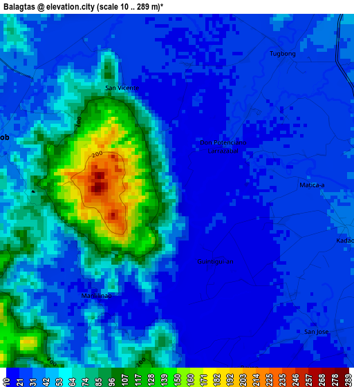 Balagtas elevation map