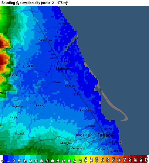 Balading elevation map