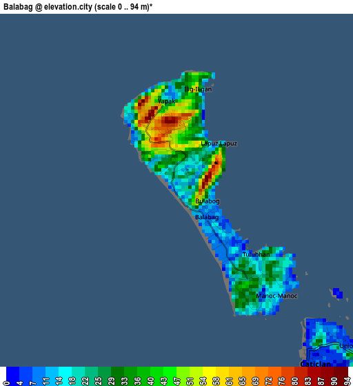 Balabag elevation map