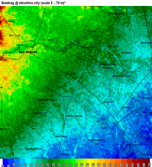 Balabag elevation map