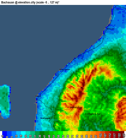 Bachauan elevation map