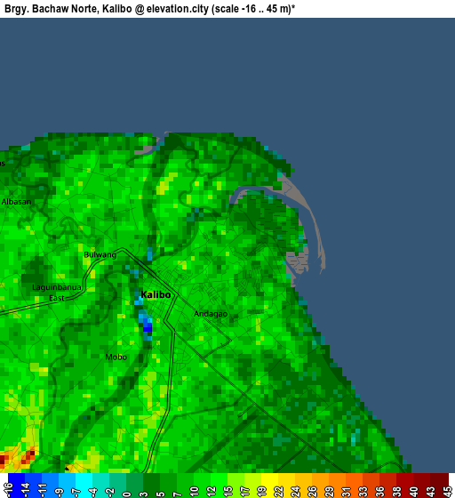 Brgy. Bachaw Norte, Kalibo elevation map