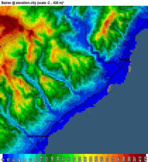 Bairan elevation map