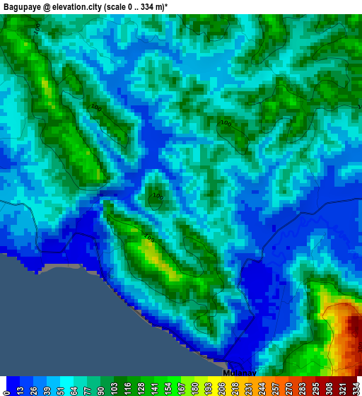 Bagupaye elevation map