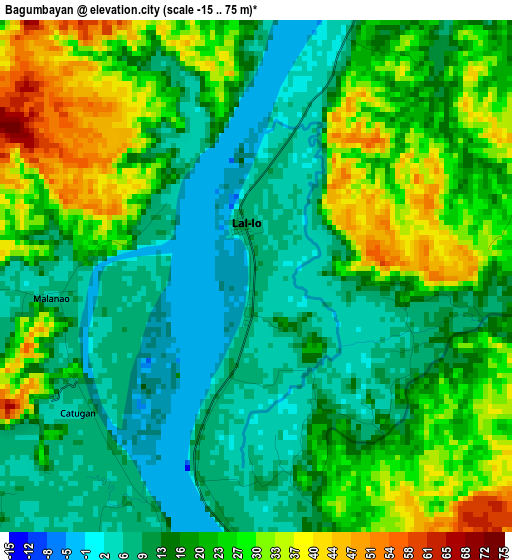 Bagumbayan elevation map