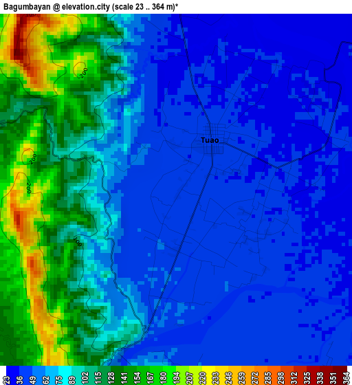 Bagumbayan elevation map