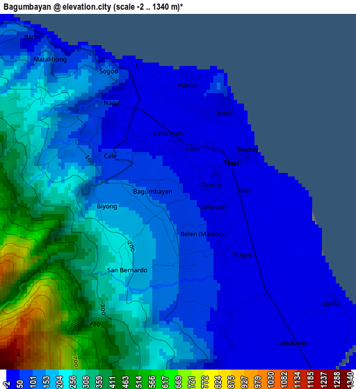 Bagumbayan elevation map