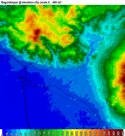 Bagumbayan elevation map