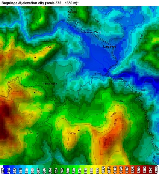 Baguinge elevation map