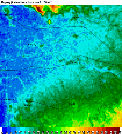 Bagroy elevation map