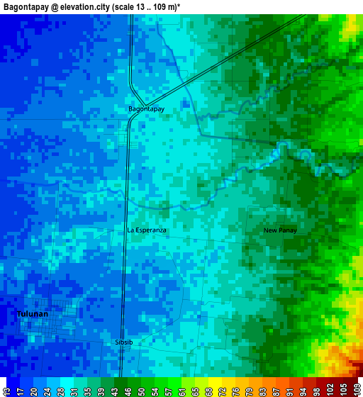 Bagontapay elevation map