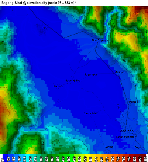 Bagong-Sikat elevation map