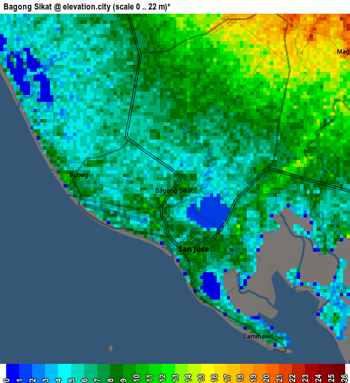Bagong Sikat elevation map