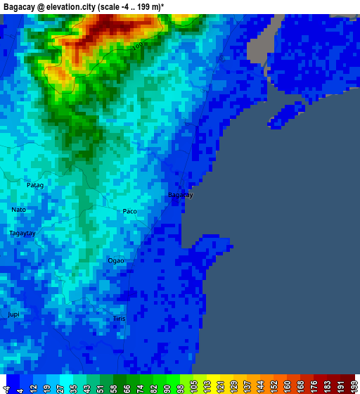 Bagacay elevation map