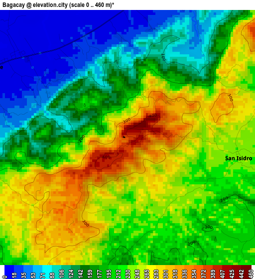 Bagacay elevation map
