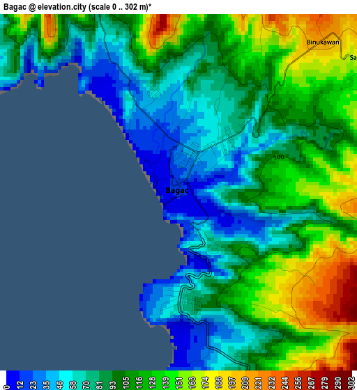 Bagac elevation map