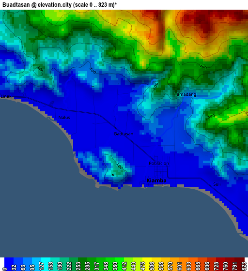 Buadtasan elevation map