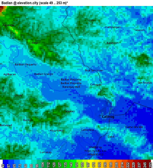 Badlan elevation map