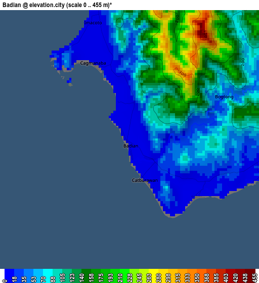 Badian elevation map