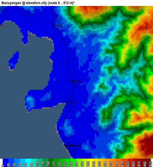 Bacuyangan elevation map