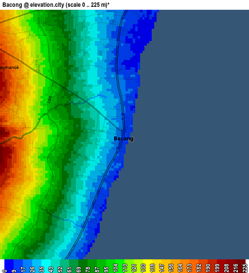 Bacong elevation map