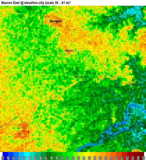 Bacnor East elevation map