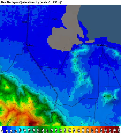 New Baclayon elevation map