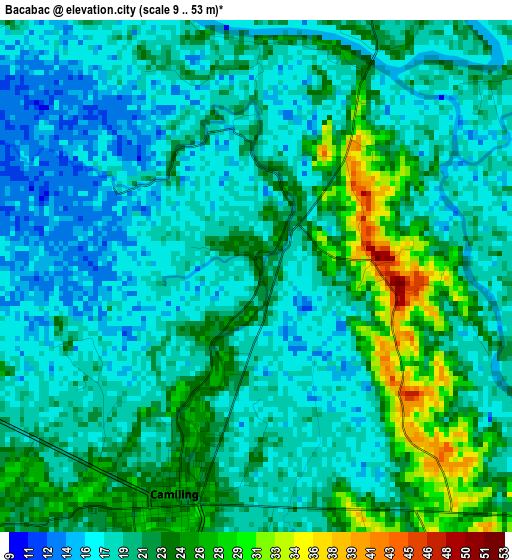 Bacabac elevation map