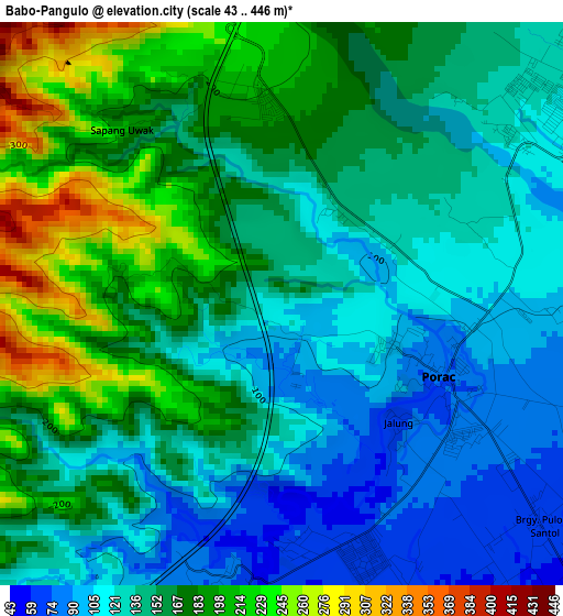 Babo-Pangulo elevation map