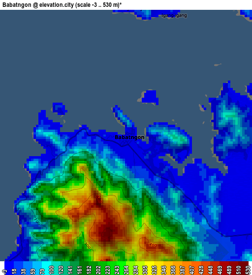 Babatngon elevation map