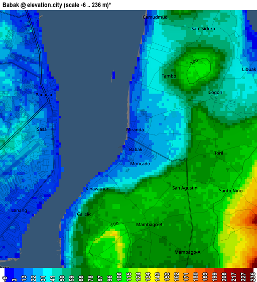 Babak elevation map