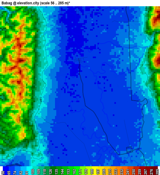 Babag elevation map