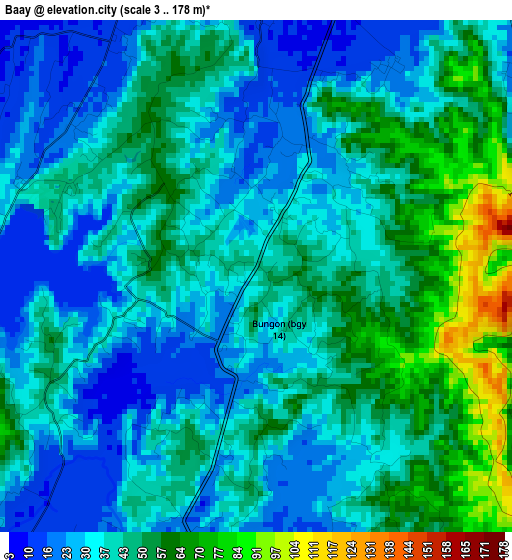 Baay elevation map