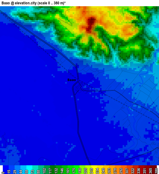 Baao elevation map