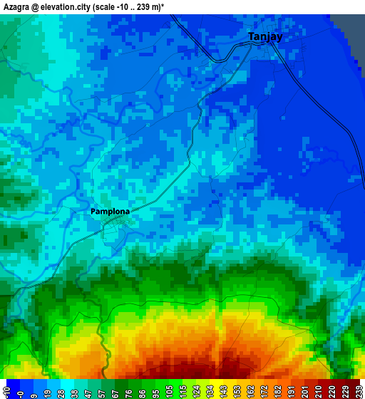 Azagra elevation map