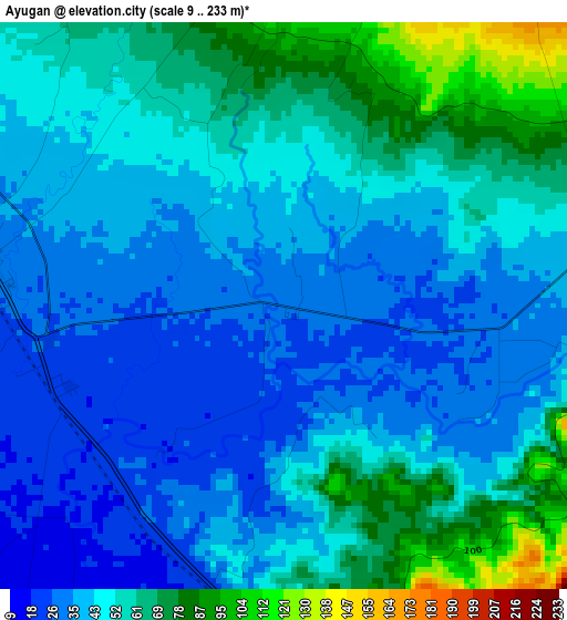 Ayugan elevation map