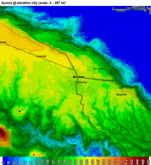 Aurora elevation map