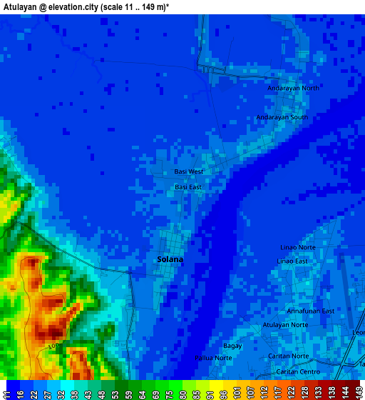 Atulayan elevation map