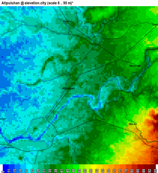 Atipuluhan elevation map