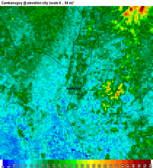 Cambanugoy elevation map