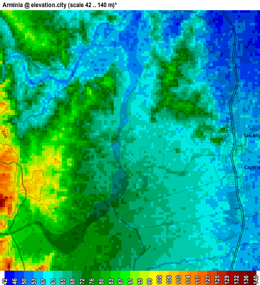Arminia elevation map